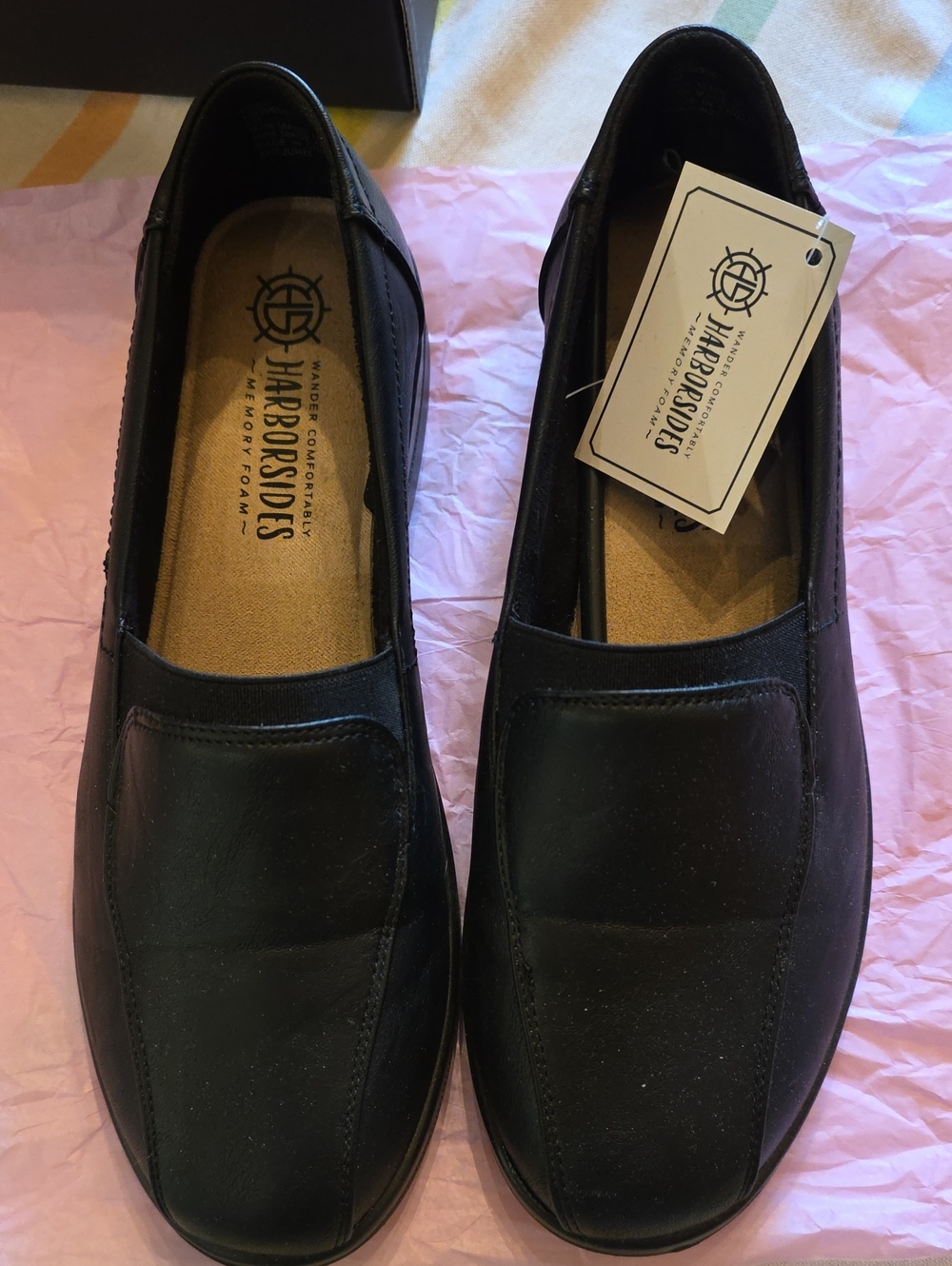 HarborSides Women's Black Slip-On Loafers